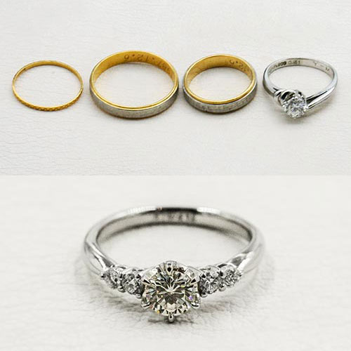 お母様のご婚約指輪をお嬢様のご婚約指輪へリフォーム